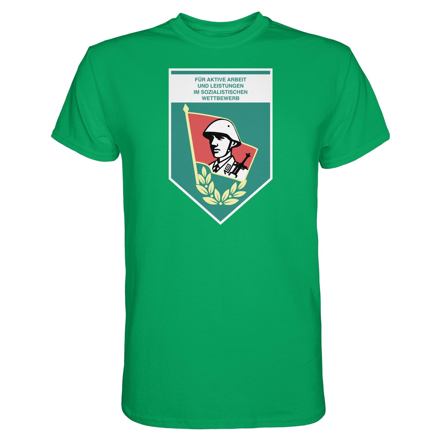 DDR Ostalgie Shirt Unisex • FÜR AKTIVE LEISTUNG UND ARBEIT (ORIGINAL WIMPEL)