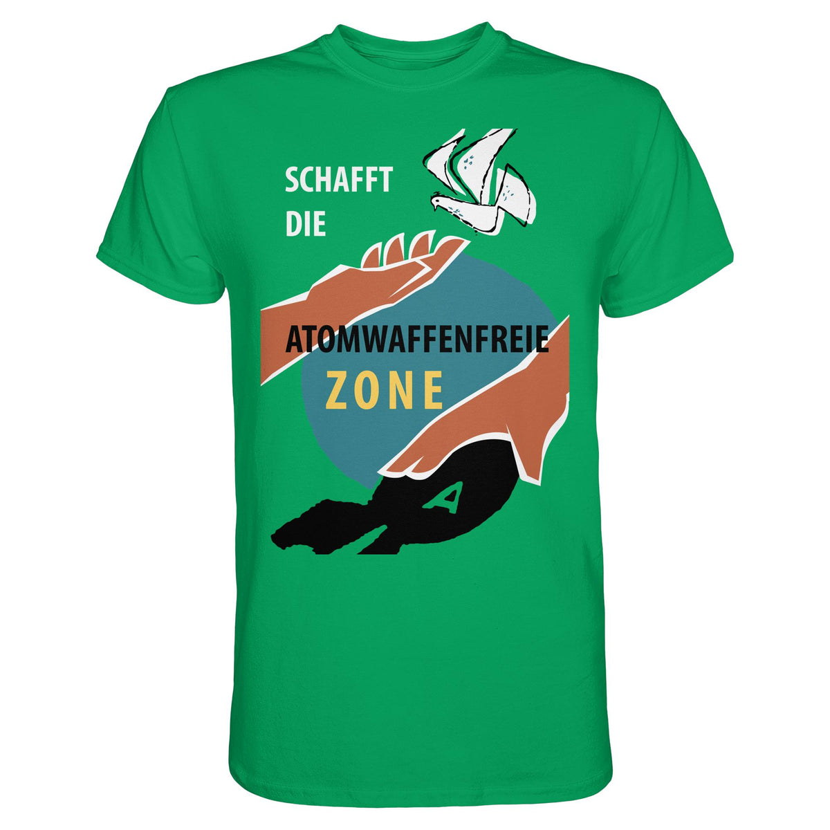 DDR Ostalgie Shirt Unisex • SCHAFFT DIE ATOMWAFFENFREIE ZONE (ORIGINAL-PLAKAT)