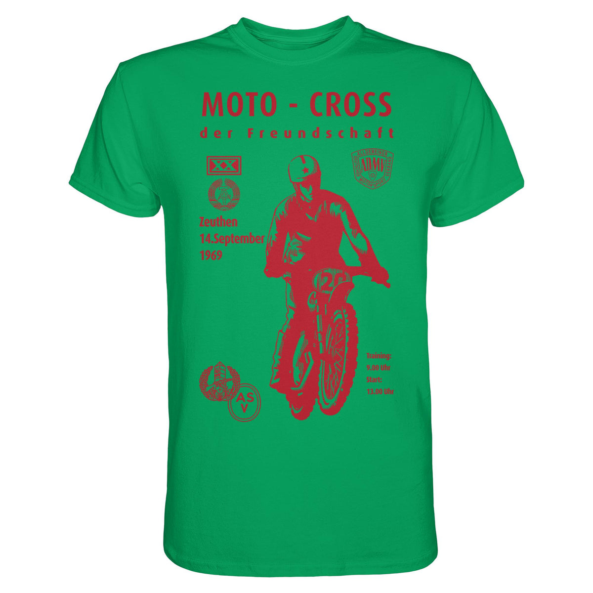 DDR Ostalgie Shirt Unisex • ASV MOTO-CROSS DER FREUNDSCHAFT, ZEUTHEN 1969