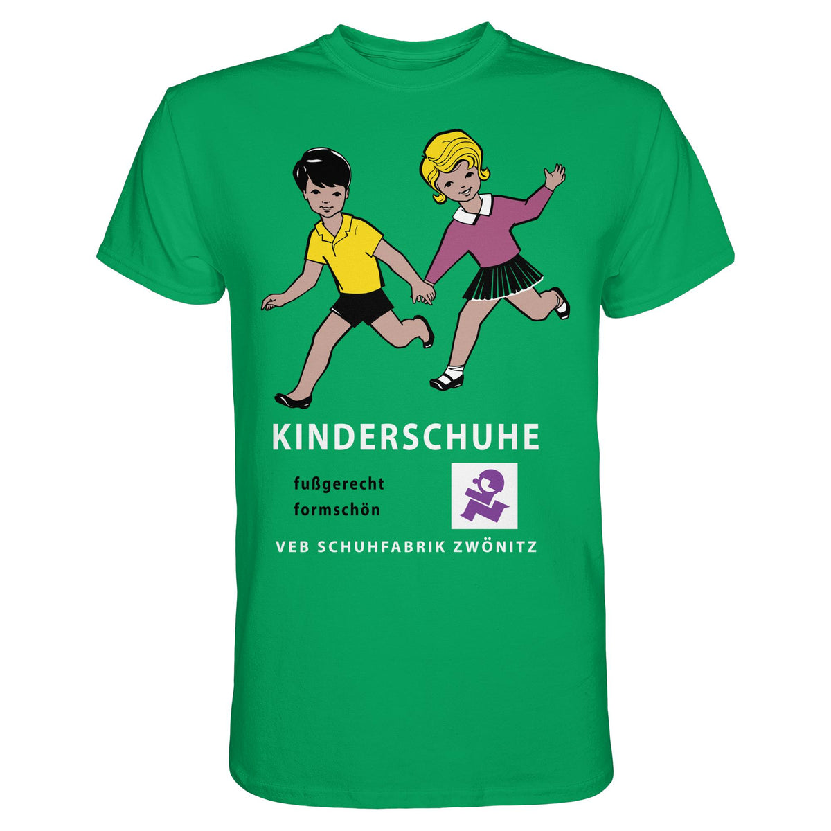 DDR Ostalgie Shirt Unisex • KINDERSCHUHE VEB SCHUHFABRIK ZWÖNITZ