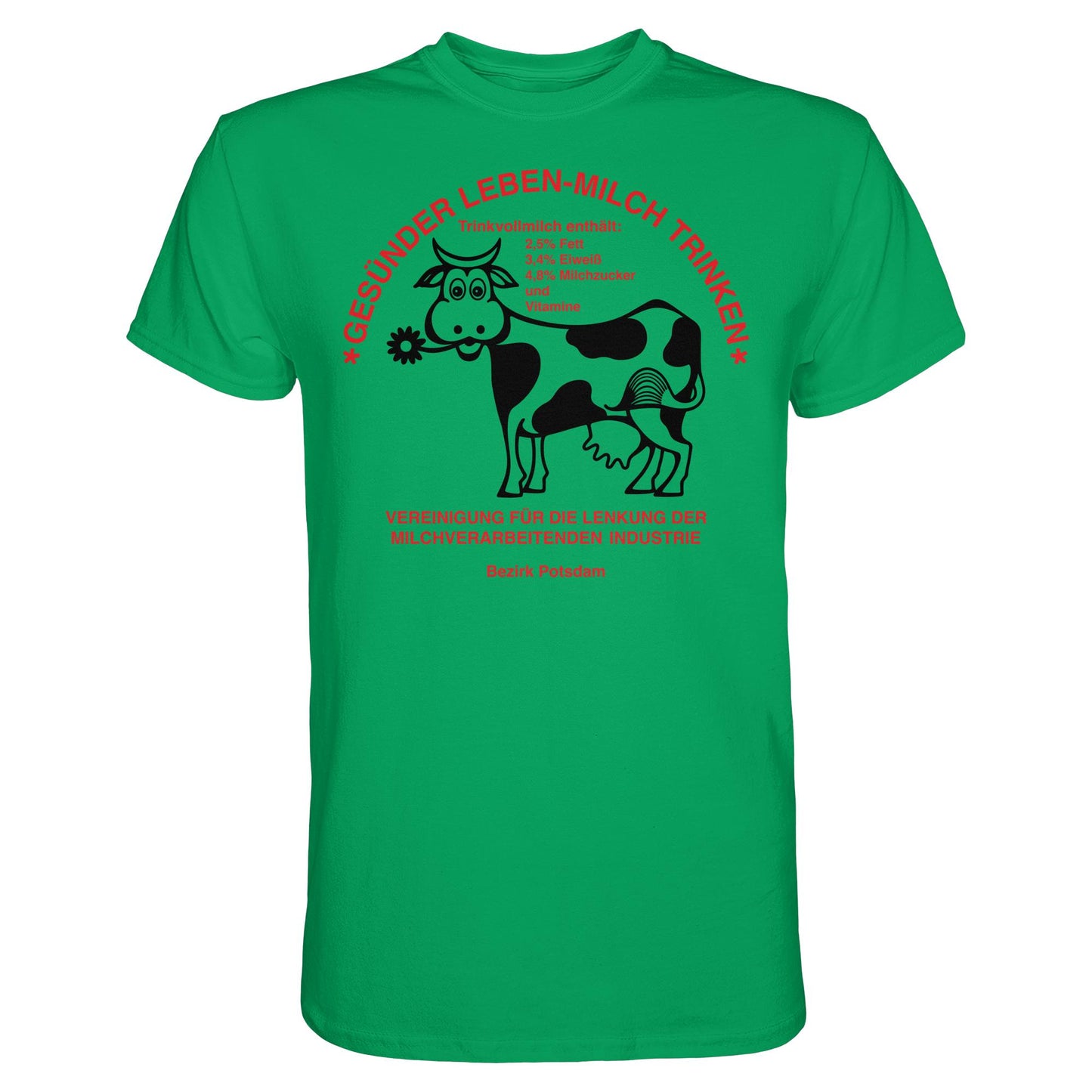 DDR Ostalgie Shirt Unisex • GESÜNDER LEBEN - MILCH TRINKEN, POTSDAM