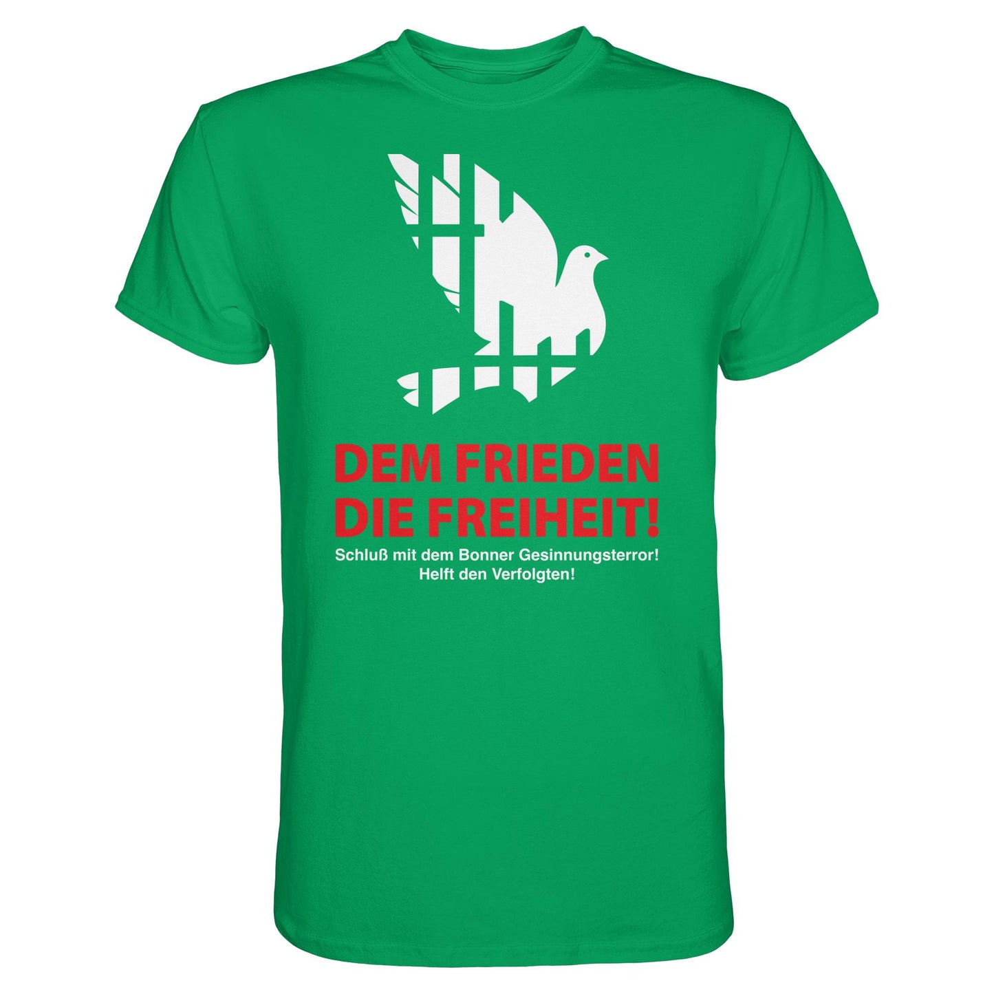 DDR Ostalgie Shirt Unisex • DEM FRIEDEN DIE FREIHEIT! (ORIGINAL-PLAKAT)