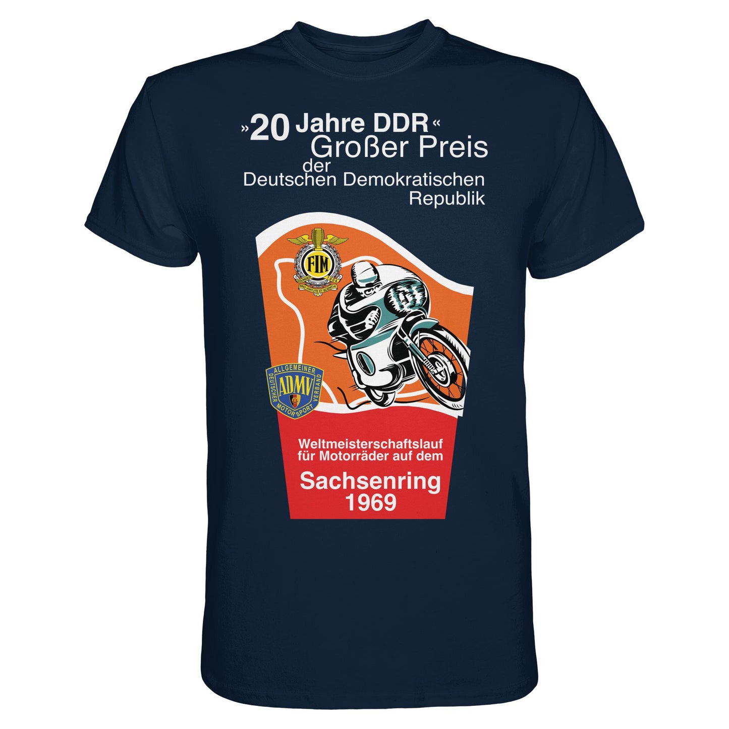 DDR Ostalgie Shirt Unisex • SACHSENRING 1969, WELTMEISTERSCHAFTSLAUF
