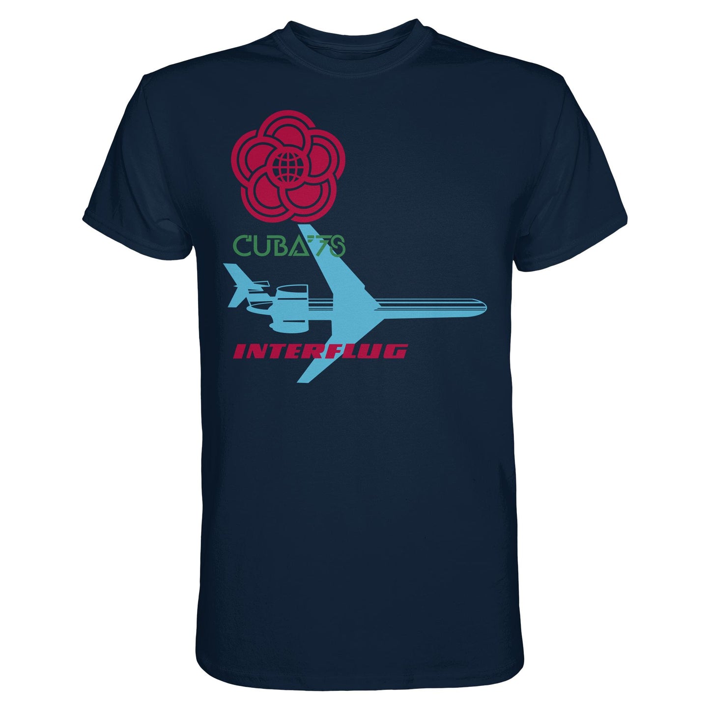 DDR Ostalgie Shirt Unisex • INTERFLUG BERLIN - CUBA WELTFESTSPIELE 1978 (ORIGINAL SONDERSTEMPEL)