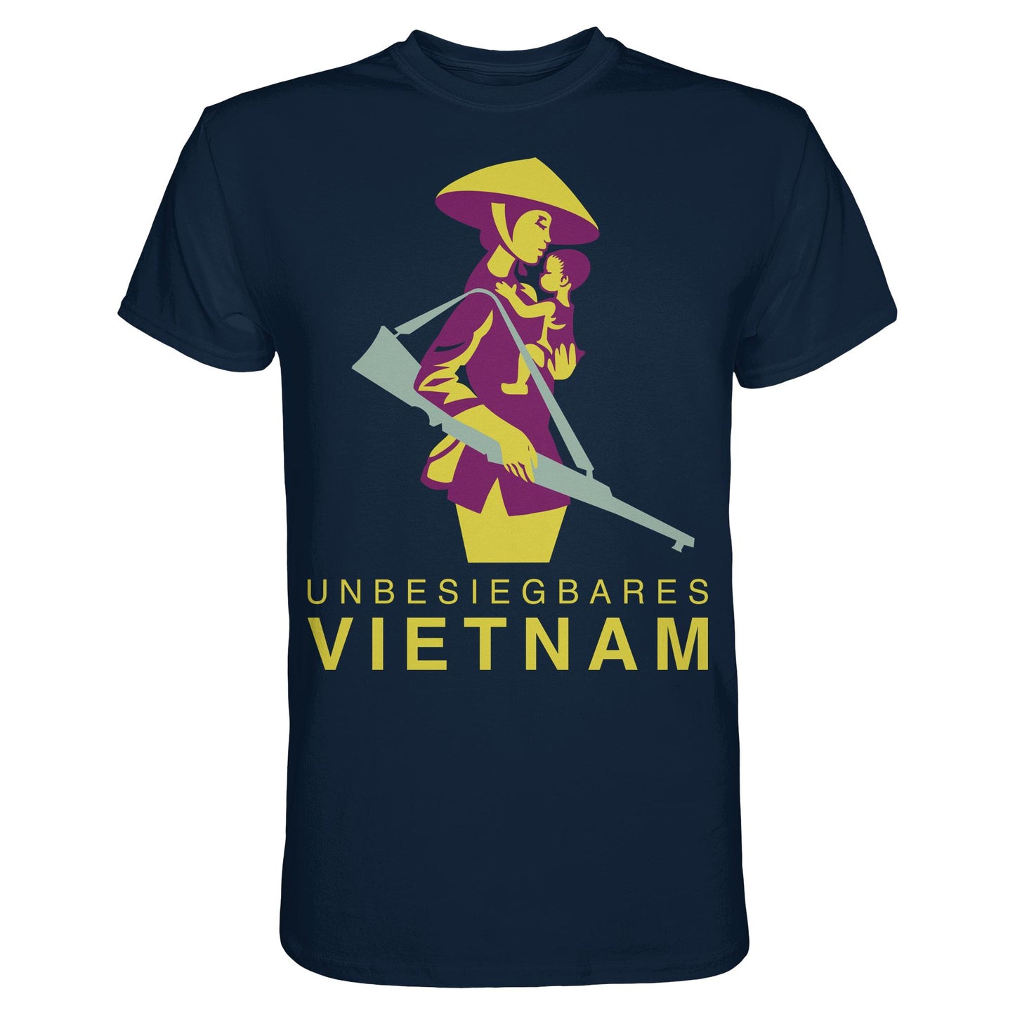 DDR Ostalgie Shirt Unisex • UNBESIEGBARES VIETNAM (DDR-BRIEFMARKE)