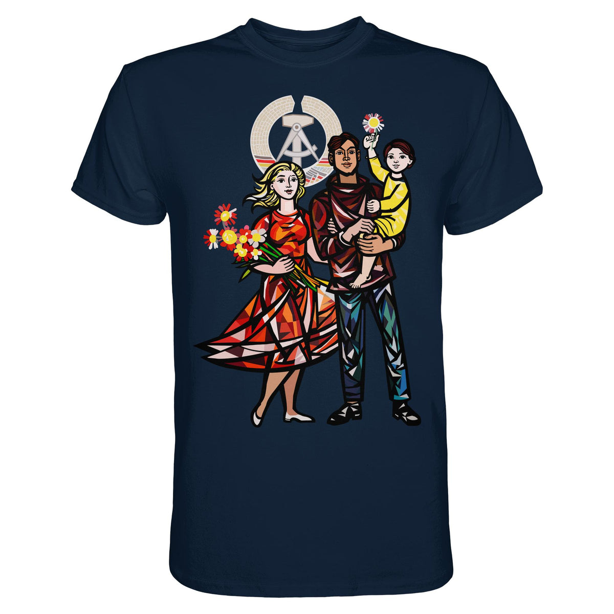 DDR Ostalgie Shirt Unisex • WALTER WOMACKA - UNSERE FAMILIE (STAATSRATSGEBÄUDE, Aus der Geschichte der Deutschen Arbeiterbewegung, 1964)