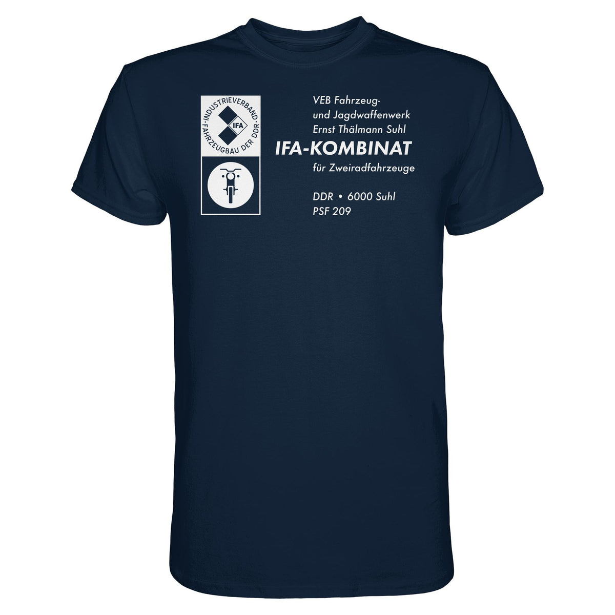 DDR Ostalgie Shirt Unisex • VEB FAHRZEUG- UND JAGDWAFFENWERK ERNST THÄLMANN SUHL