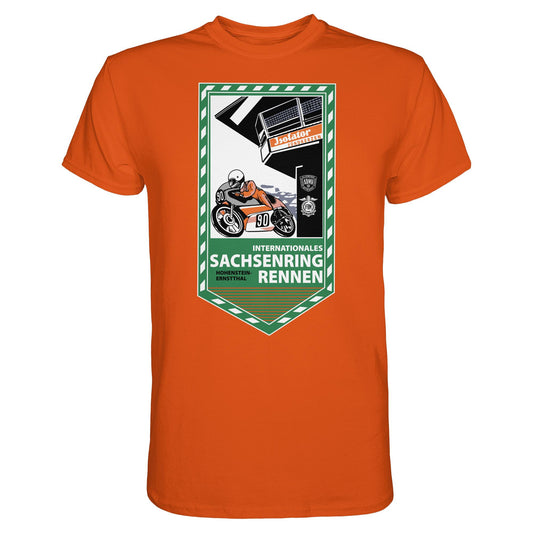 DDR Ostalgie Shirt Unisex • SACHSENRING-RENNEN ZWICKAU 1990 (ORIGINAL-WIMPEL)
