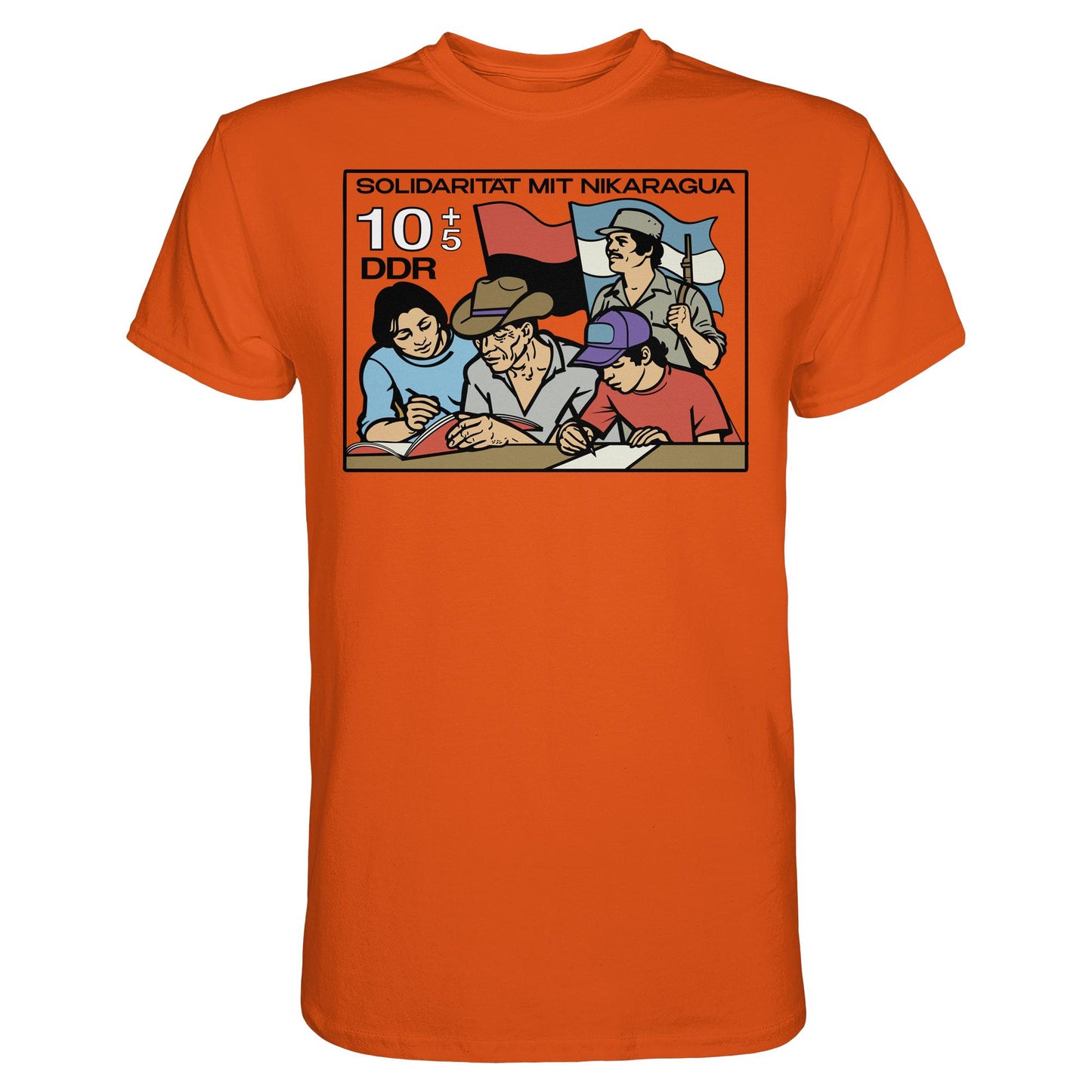 DDR Ostalgie Shirt Unisex • SOLIDARITÄT MIT NIKARAGUA (DDR-BRIEFMARKE)
