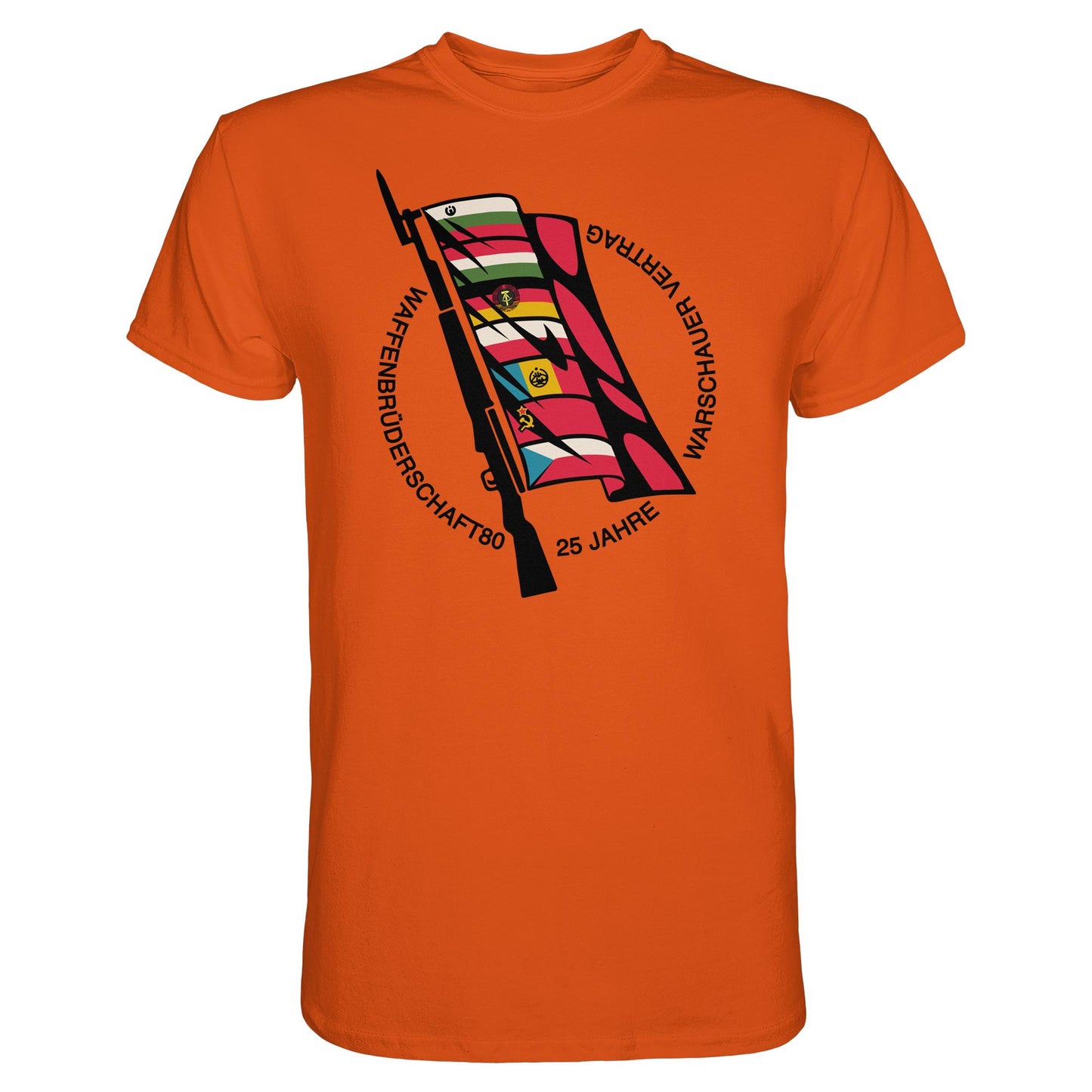 DDR Ostalgie Shirt Unisex • WAFFENBRÜDERSCHAFT80 - 25 JAHRE WARSCHAUER VERTRAG (NVA)