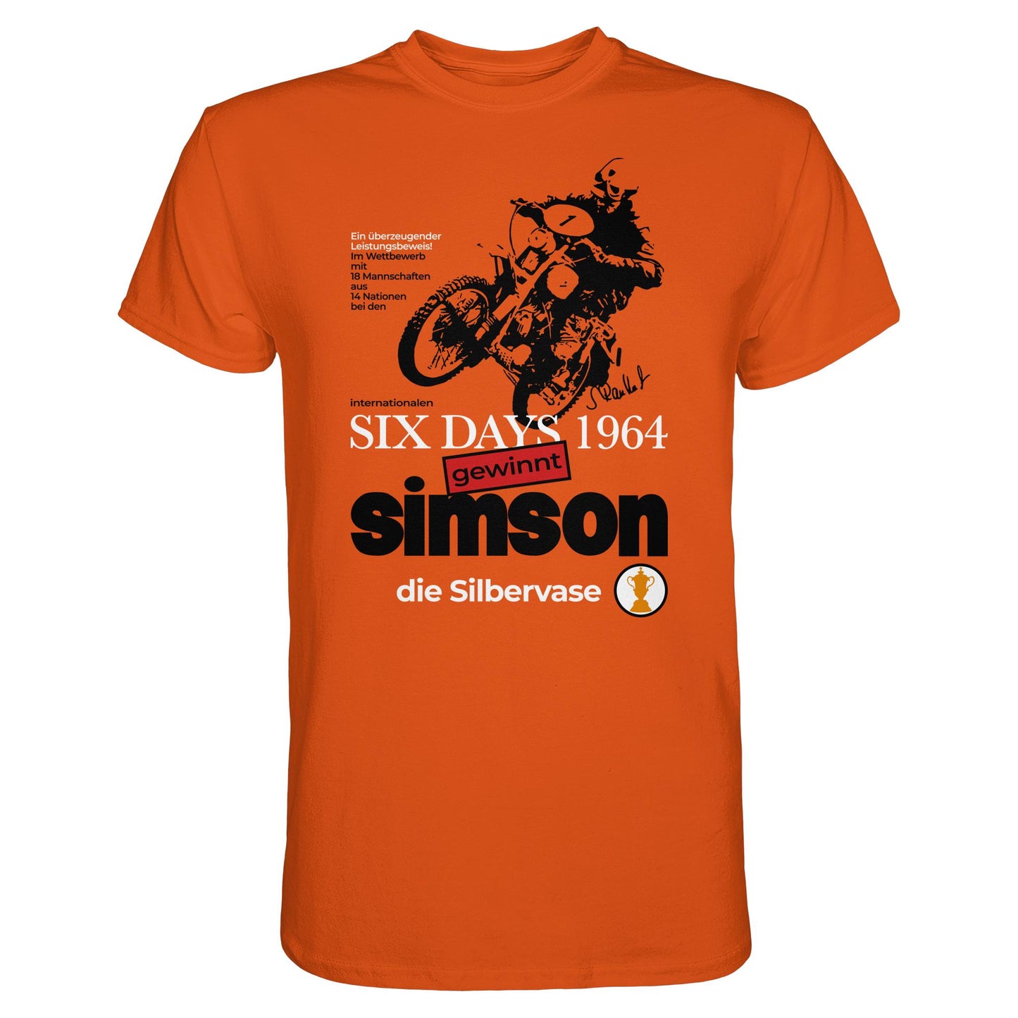 DDR Ostalgie Shirt Unisex • SIMSON GEWINNT SILBERVASE - SIX DAYS 1964