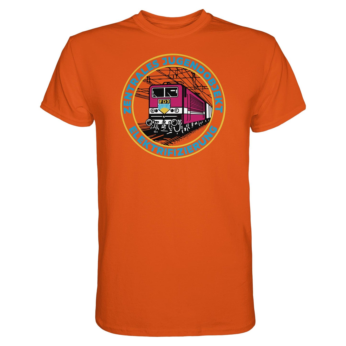 DDR Ostalgie Shirt Unisex • DR - FDJ ZENTRALES JUGENDOBJEKT ELEKTRIFIZIERUNG