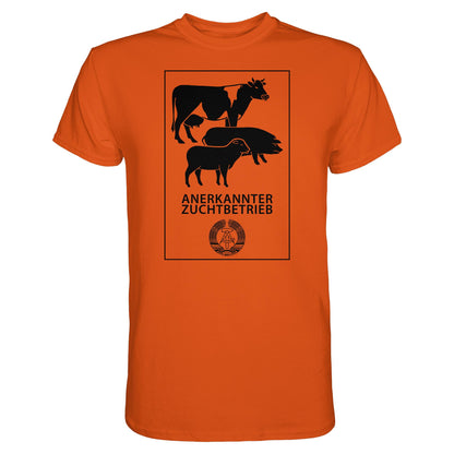 DDR Ostalgie Shirt Unisex • ANERKANNTER ZUCHTBETRIEB (ORIGINALSCHILD)