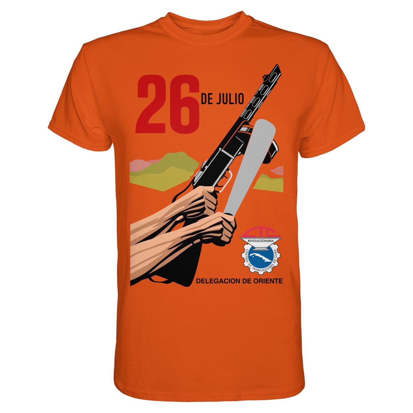 DDR Ostalgie Shirt Unisex • BEWEGUNG DES 26. JULI, KUBA (ORIGINAL POSTER)