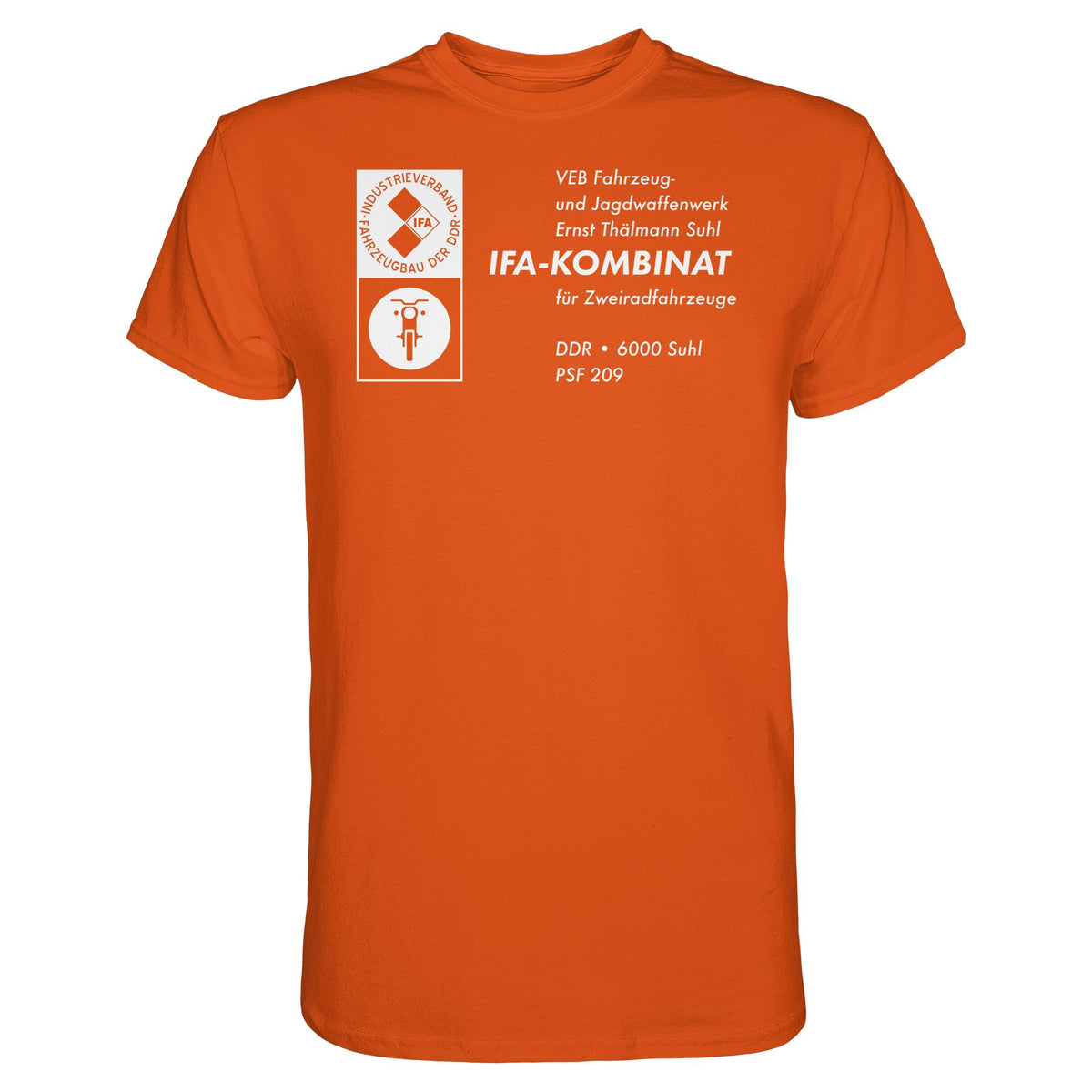 DDR Ostalgie Shirt Unisex • VEB FAHRZEUG- UND JAGDWAFFENWERK ERNST THÄLMANN SUHL
