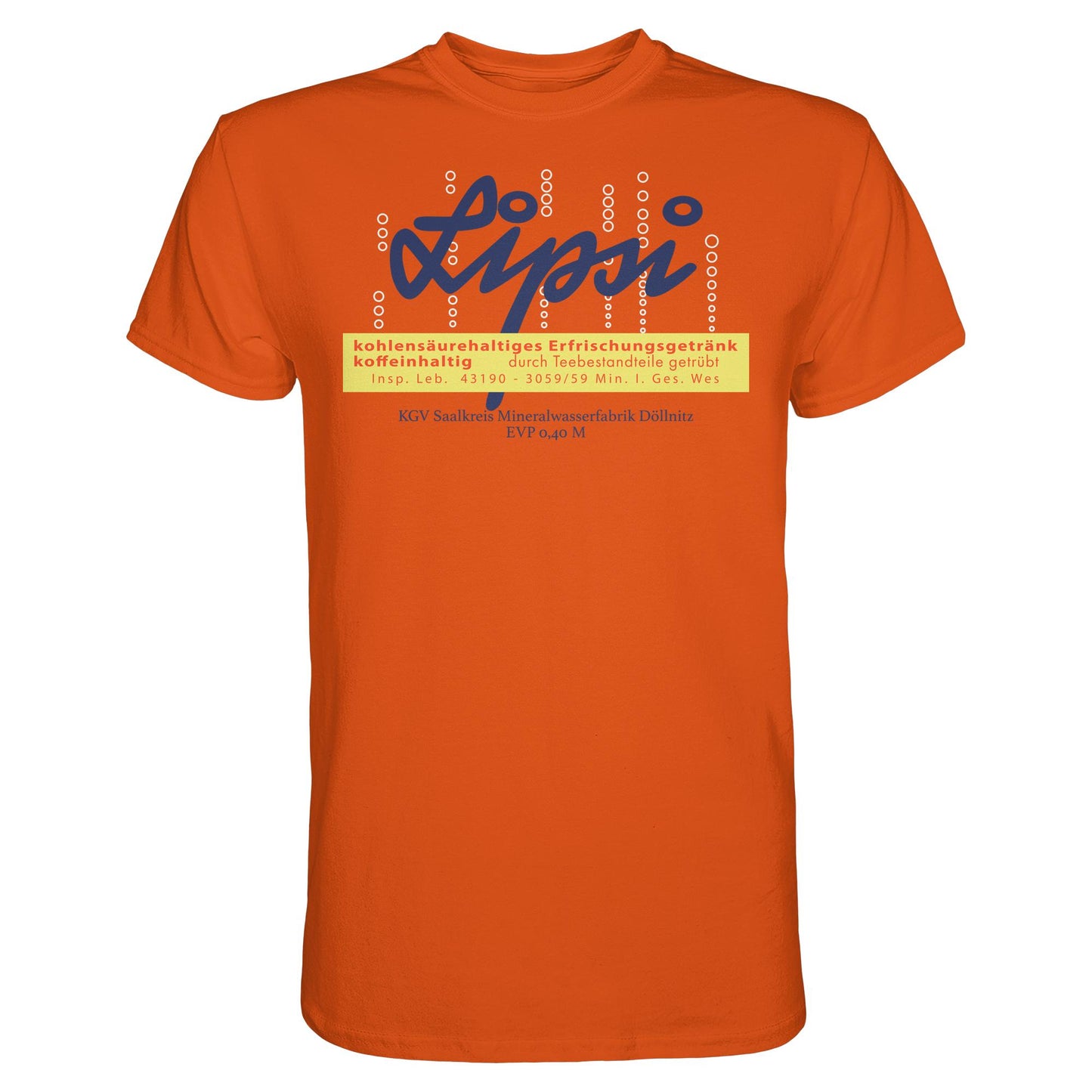 DDR Ostalgie Shirt Unisex • LIPSI ERFRISCHUNGSGETRÄNK - MINERALWASSERFABRIK DÖLLNITZ