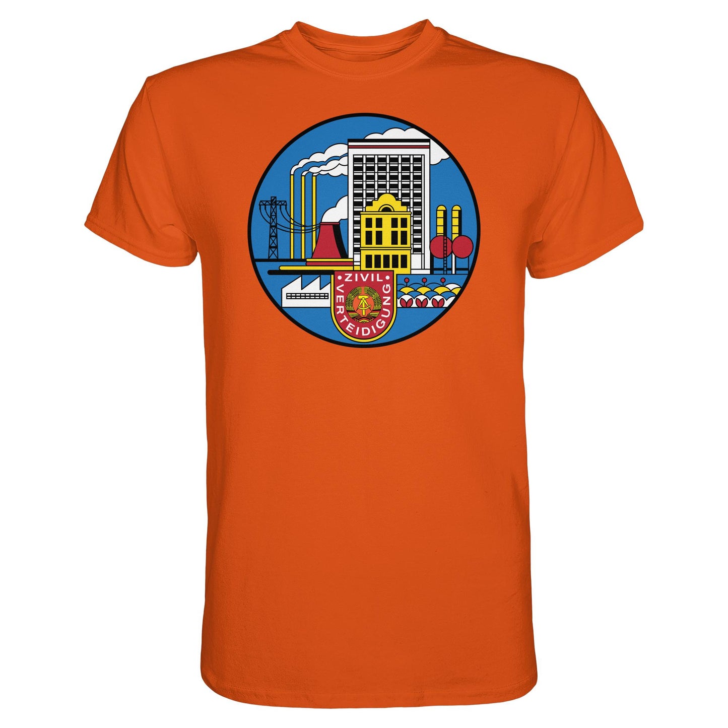 DDR Ostalgie Shirt Unisex • DDR ZIVILVERTEIDIGUNG (ORIGINAL GLAS-DESIGN)