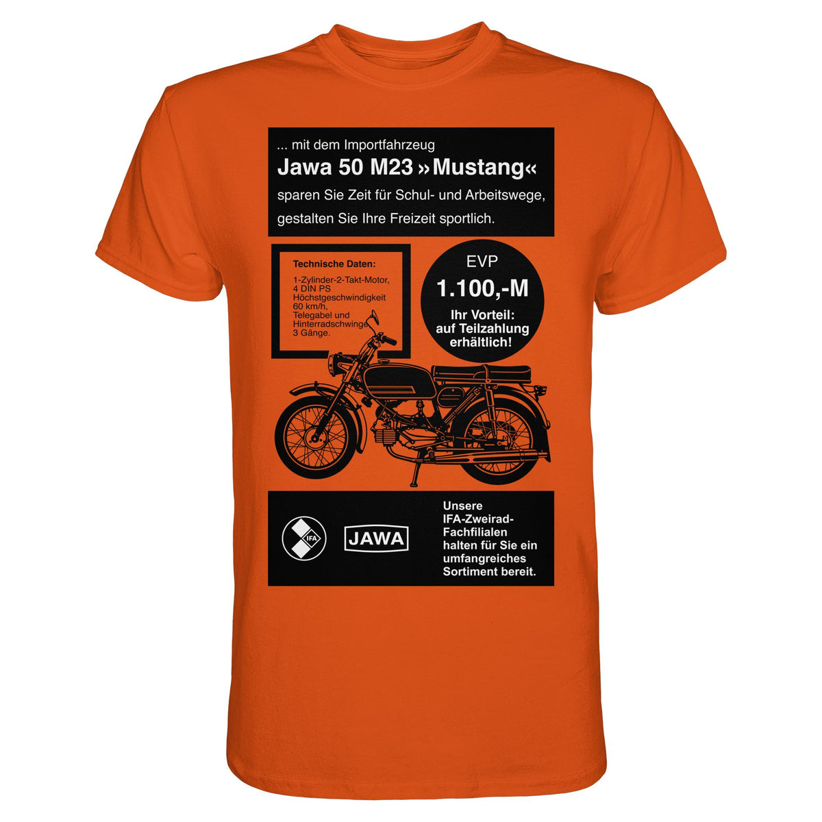 DDR Ostalgie Shirt Unisex • JAWA 50 M23 (ORIGINAL-PLAKAT)