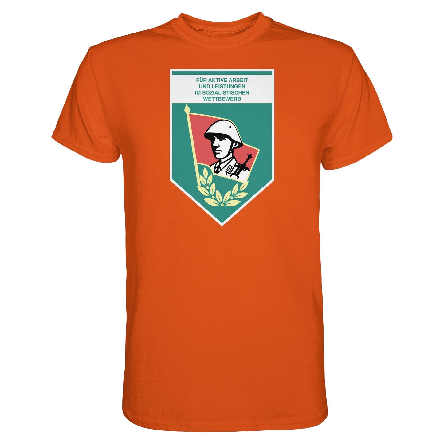 DDR Ostalgie Shirt Unisex • FÜR AKTIVE LEISTUNG UND ARBEIT (ORIGINAL WIMPEL)