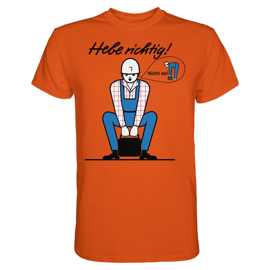 DDR Ostalgie Shirt Unisex • HEBE RICHTIG! (ORIGINAL SCHILD)