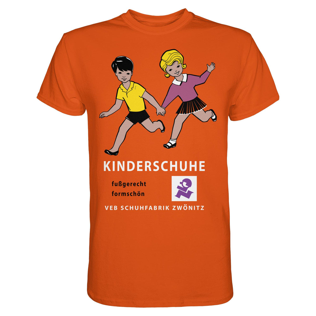 DDR Ostalgie Shirt Unisex • KINDERSCHUHE VEB SCHUHFABRIK ZWÖNITZ