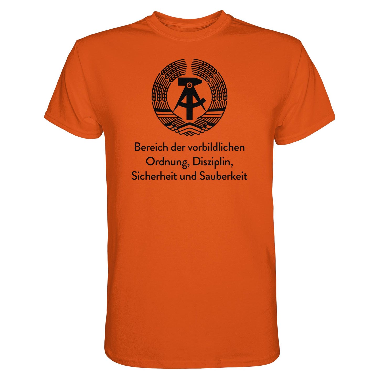 DDR Ostalgie Shirt Unisex • BEREICH DER VORBILDLICHEN ORDNUNG (ORIGINAL SCHILD)