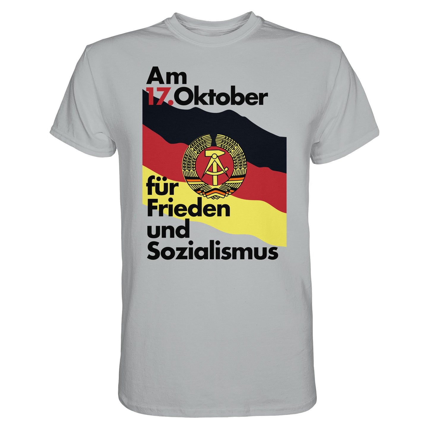 DDR Ostalgie Shirt Unisex • FÜR FRIEDEN UND SOZIALISMUS (ORIGINAL DDR-PLAKAT)