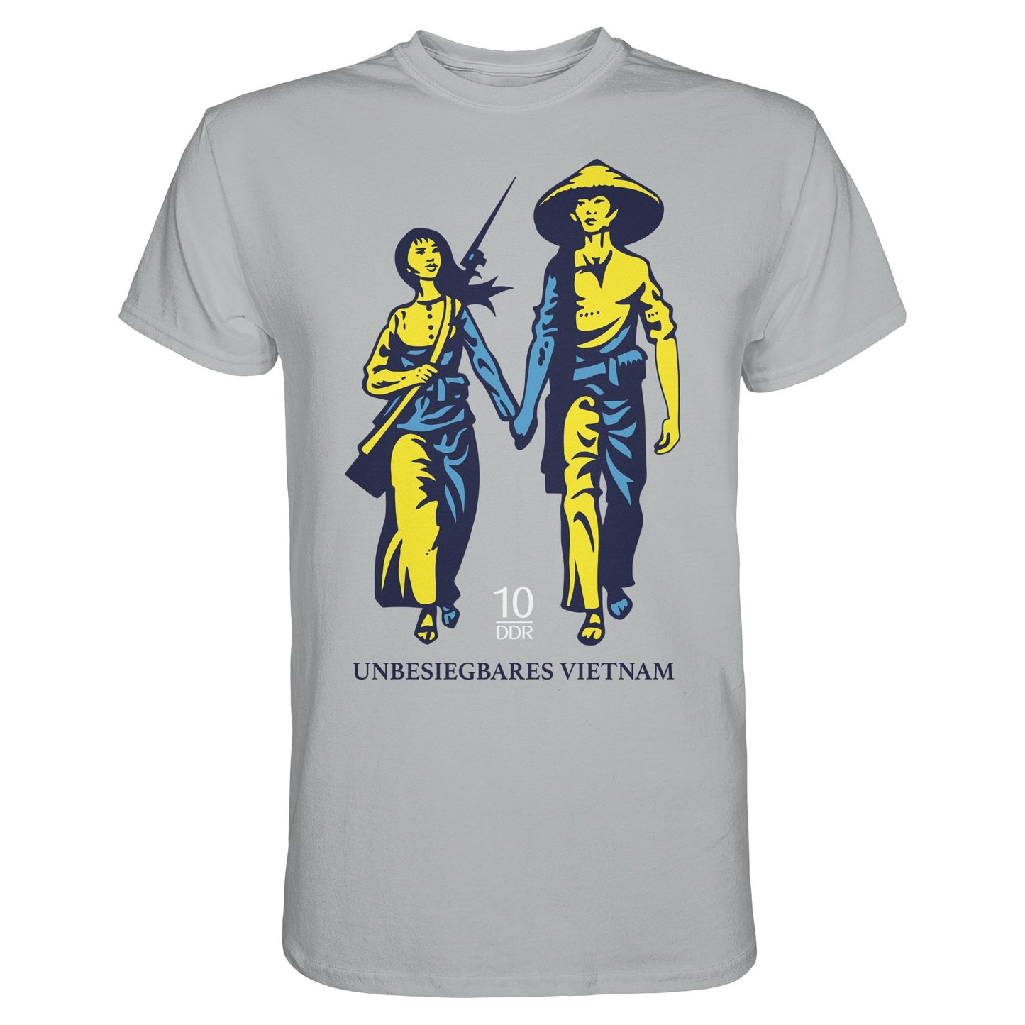 DDR Ostalgie Shirt Unisex • UNBESIEGBARES VIETNAM (ORIGINAL DDR-BRIEFMARKE)