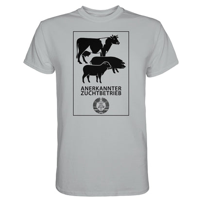 DDR Ostalgie Shirt Unisex • ANERKANNTER ZUCHTBETRIEB (ORIGINALSCHILD)