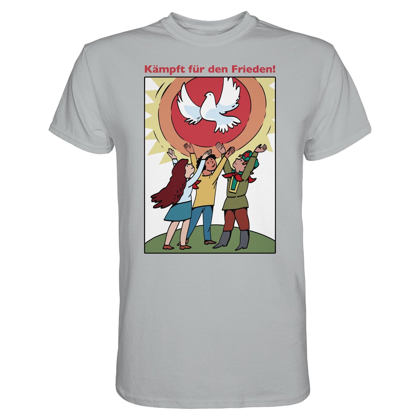 DDR Ostalgie Shirt Unisex • KÄMPFT FÜR DEN FRIEDEN! (DDR-ORIGINAL-PLAKAT)