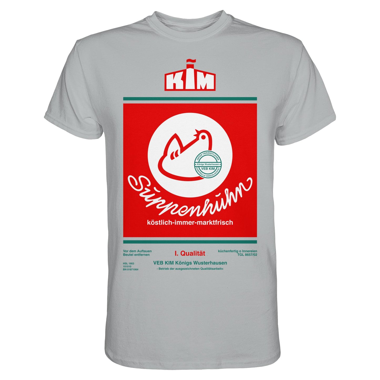 DDR Ostalgie Shirt Unisex • SUPPENHUHN - VEB KIM KÖNIGS WUSTERHAUSEN