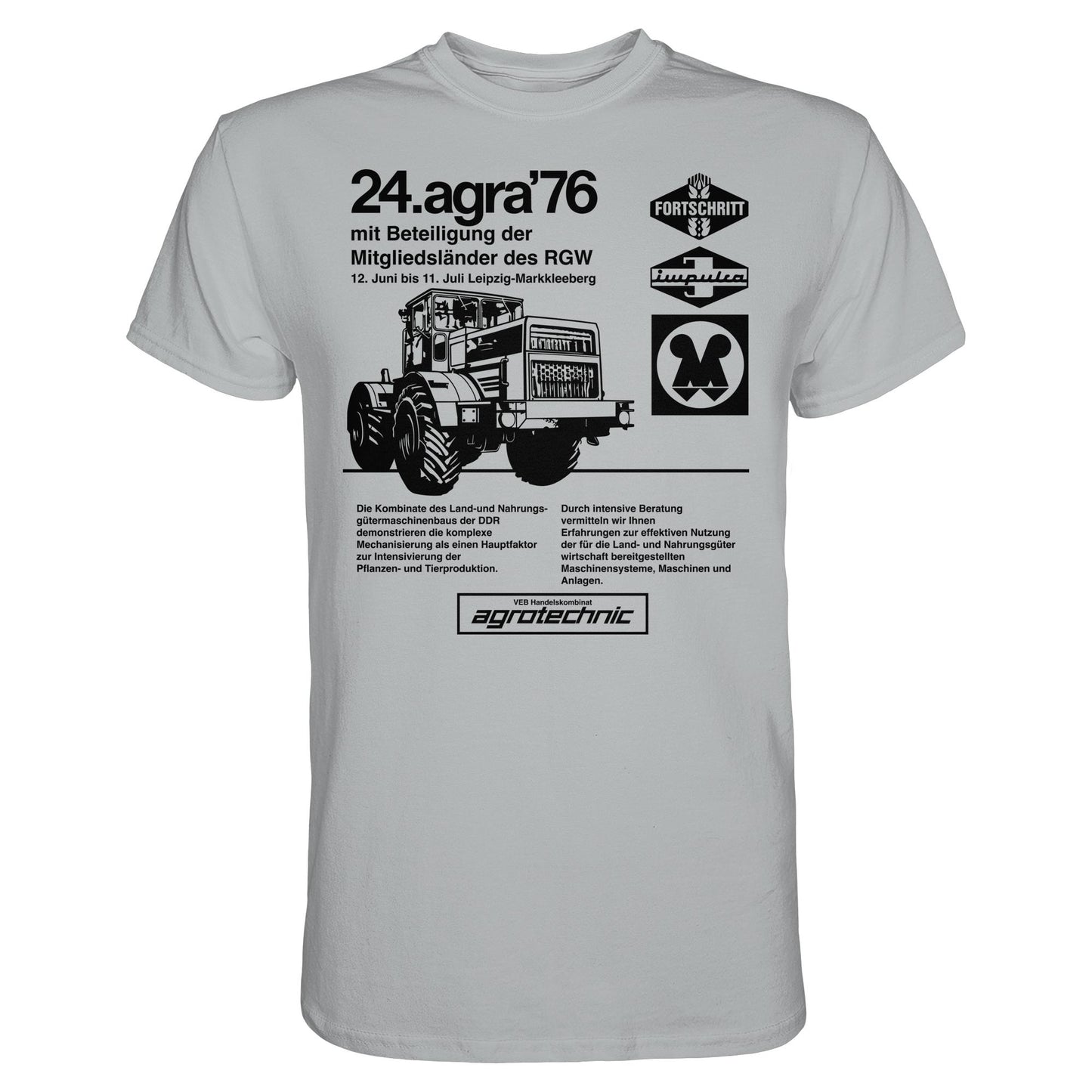 DDR Ostalgie Shirt Unisex • AGRA 1976, LEIPZIG-MARKKLEEBERG