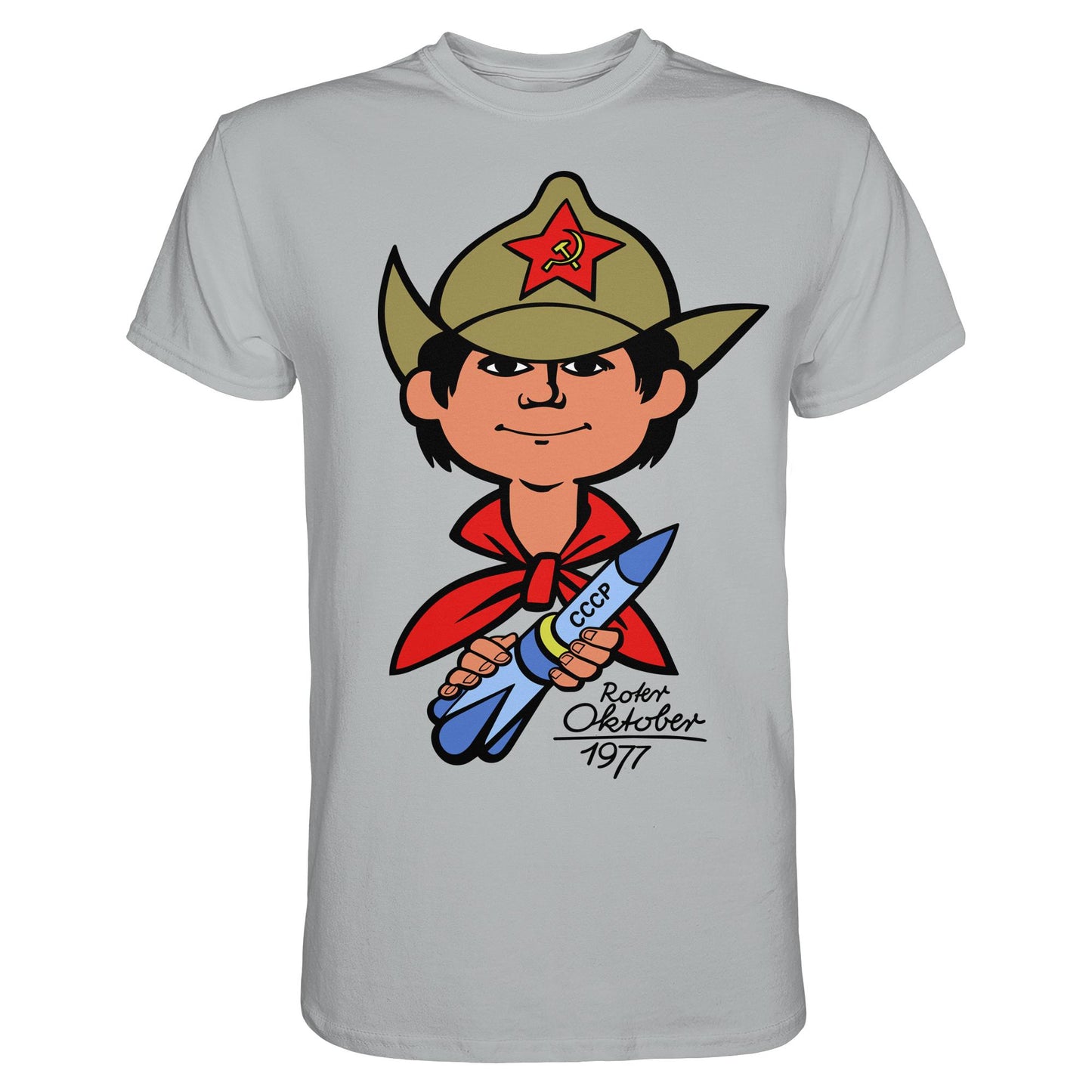 DDR Ostalgie Shirt Unisex • ROTER OKTOBER 1917 (ORIGINAL NICKI-MOTIV)
