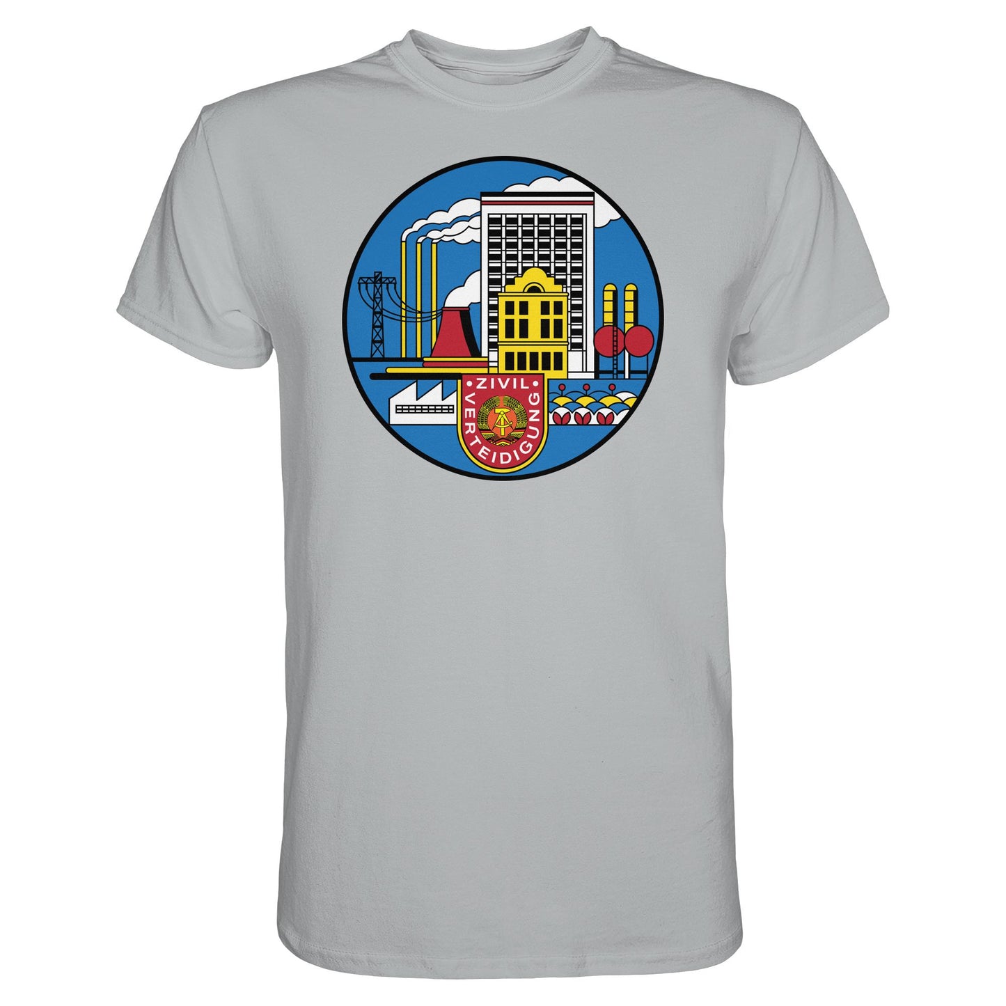 DDR Ostalgie Shirt Unisex • DDR ZIVILVERTEIDIGUNG (ORIGINAL GLAS-DESIGN)