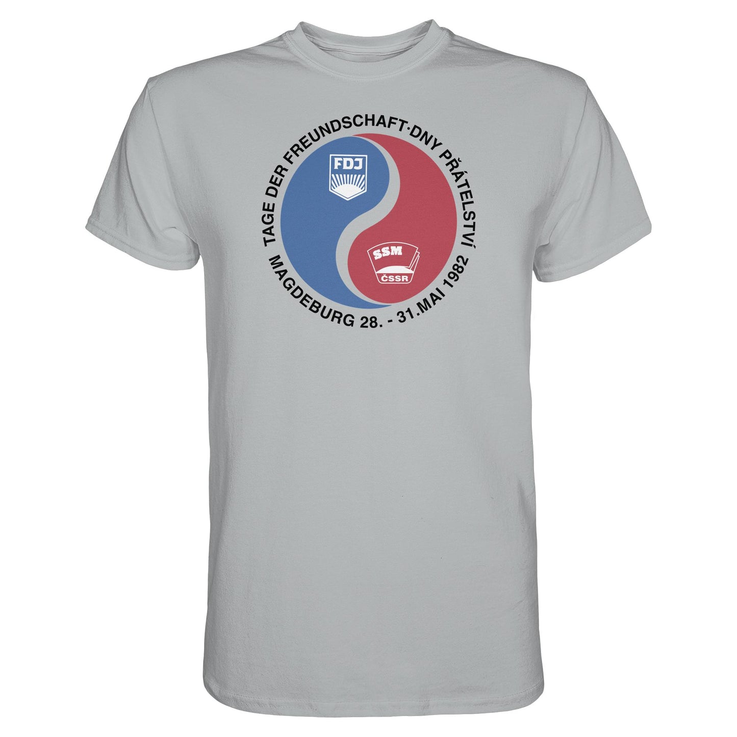 DDR Ostalgie Shirt Unisex • TAG DER FREUNDSCHAFT MAGDEBURG 1982 DDR-CSSR
