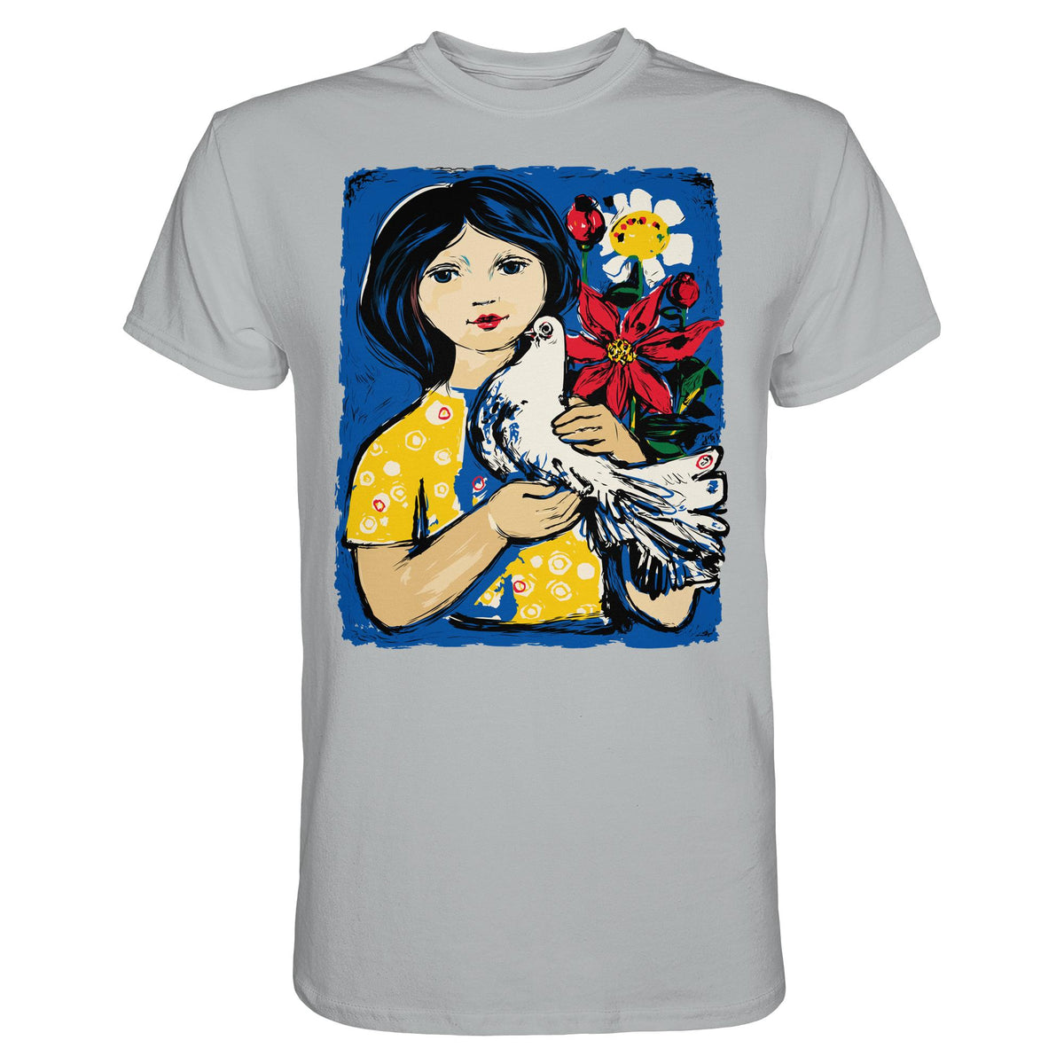 DDR Ostalgie Shirt Unisex • WALTER WOMACKA - MÄDCHEN MIT FRIEDENSTAUBE