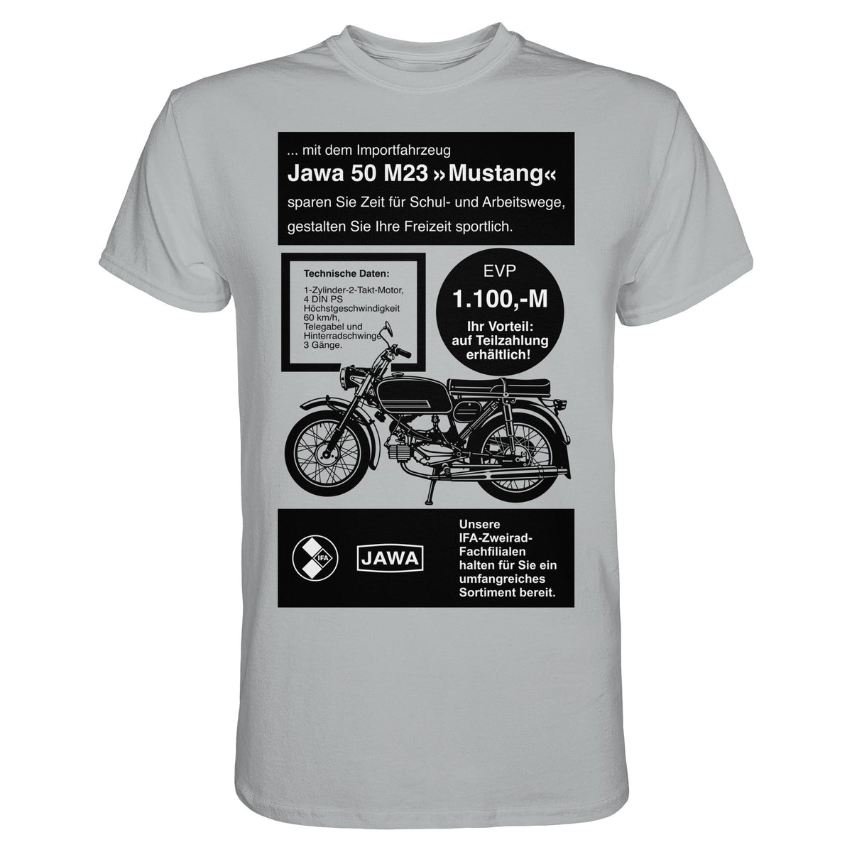 DDR Ostalgie Shirt Unisex • JAWA 50 M23 (ORIGINAL-PLAKAT)