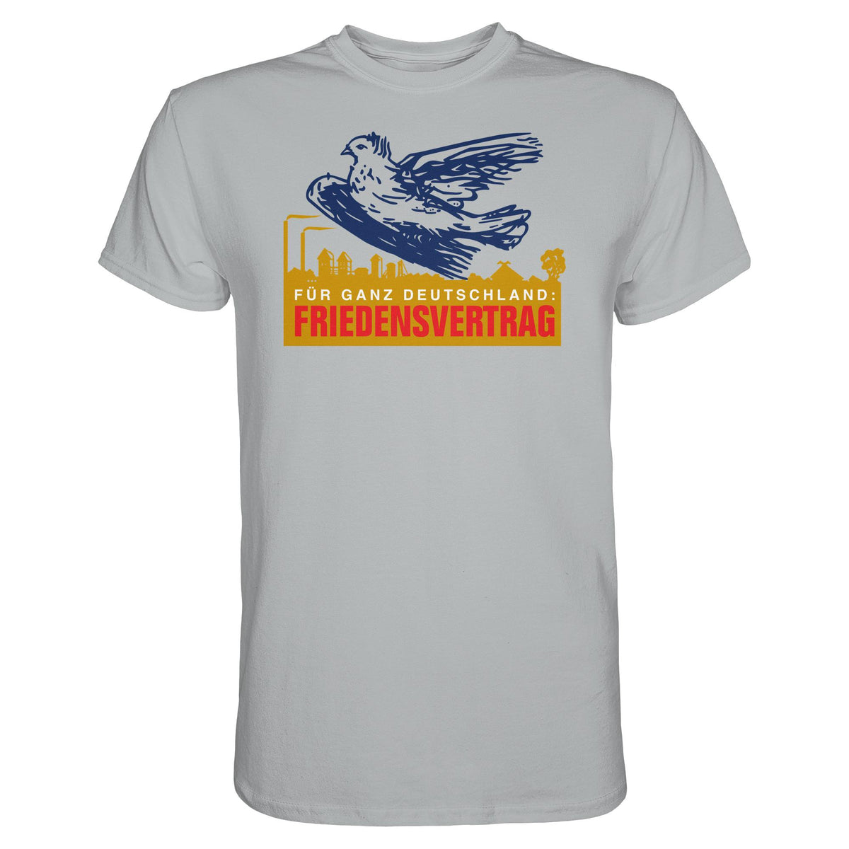 DDR Ostalgie Shirt Unisex • FRIEDENSVERTRAG FÜR GANZ DEUTSCHLAND (ORIGINAL-PIN)