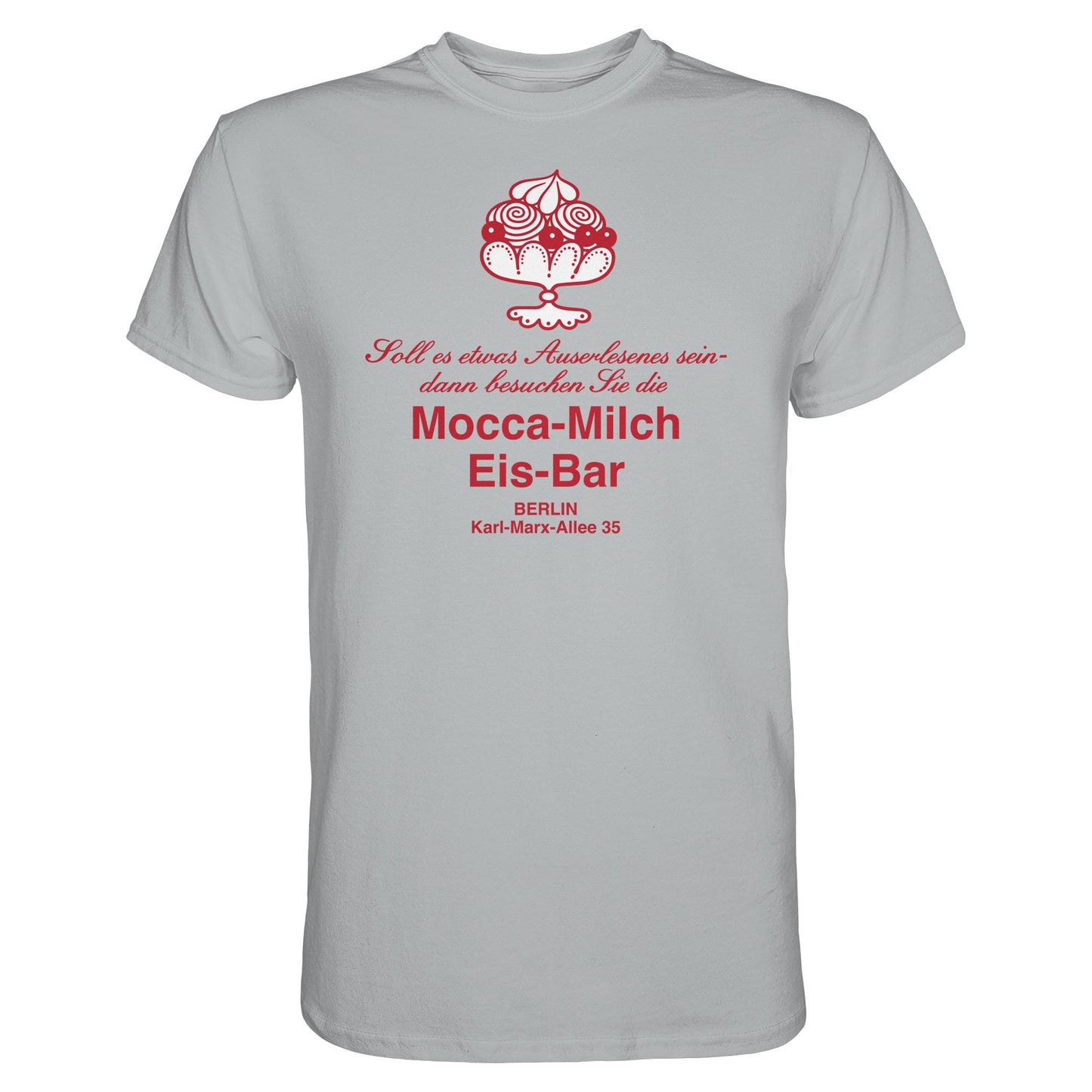 DDR Ostalgie Shirt Unisex • MOKKA-MILCH-EIS-BAR BERLIN (ORIGINAL UNTERSETZER)