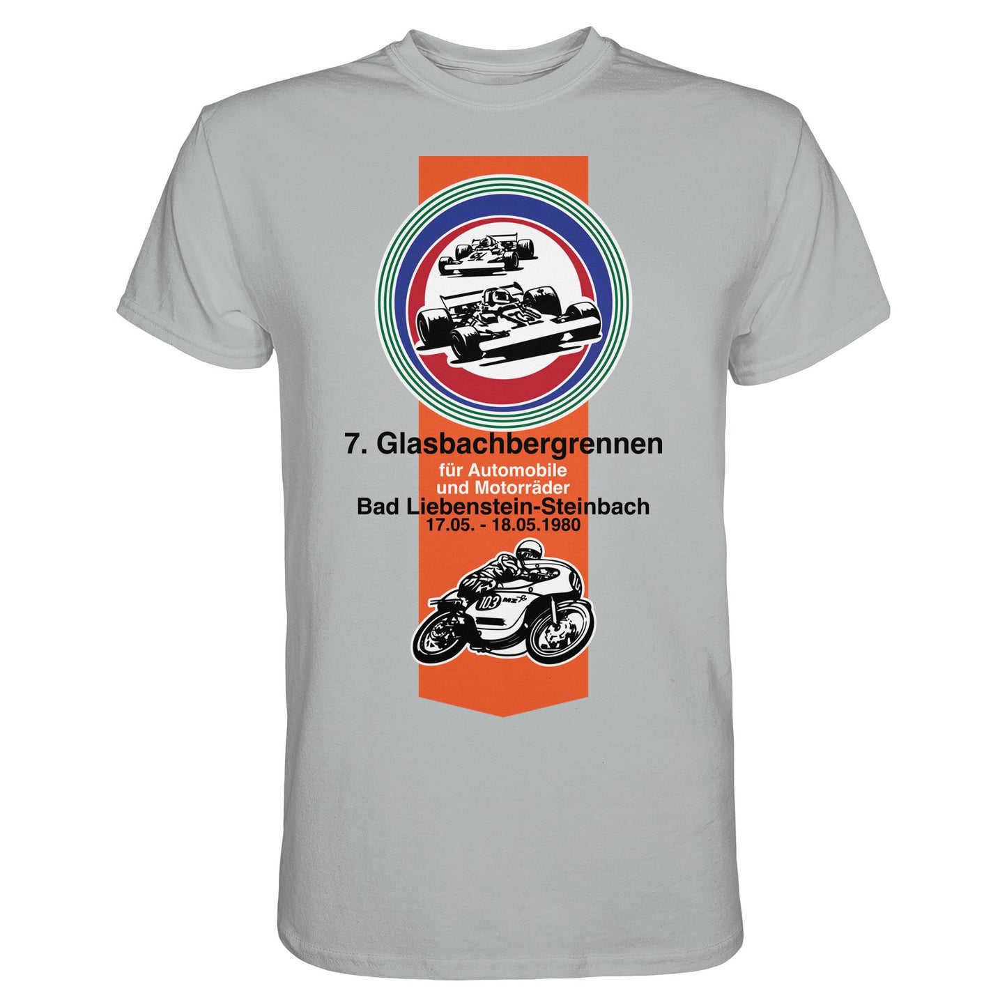 DDR Ostalgie Shirt Unisex • GLASBACHBERGRENNEN BAD LIEBENSTEIN (ORIGINAL WIMPEL)