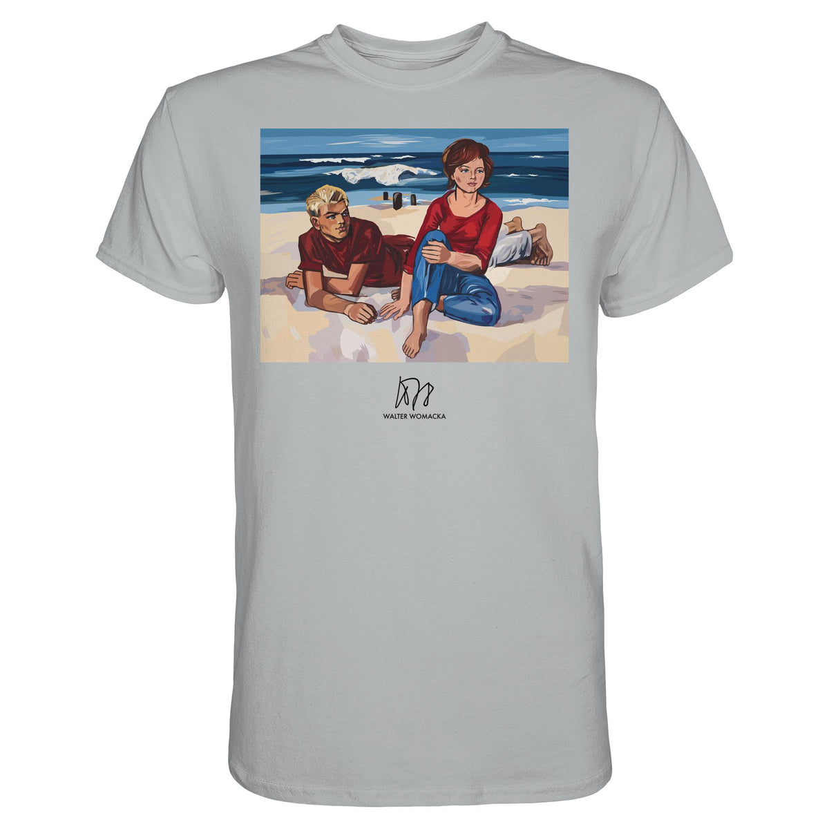 DDR Ostalgie Shirt Unisex • WALTER WOMACKA - AM STRAND (1962)