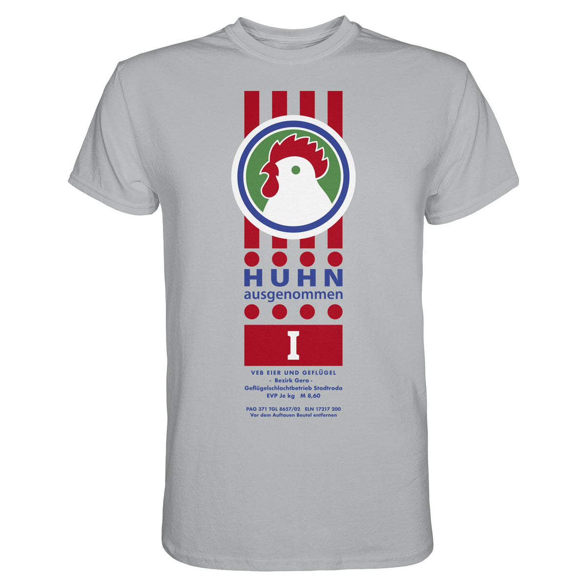 DDR Ostalgie Shirt Unisex • HUHN AUSGENOMMEN - VEB EIER UND GEFLÜGEL GERA