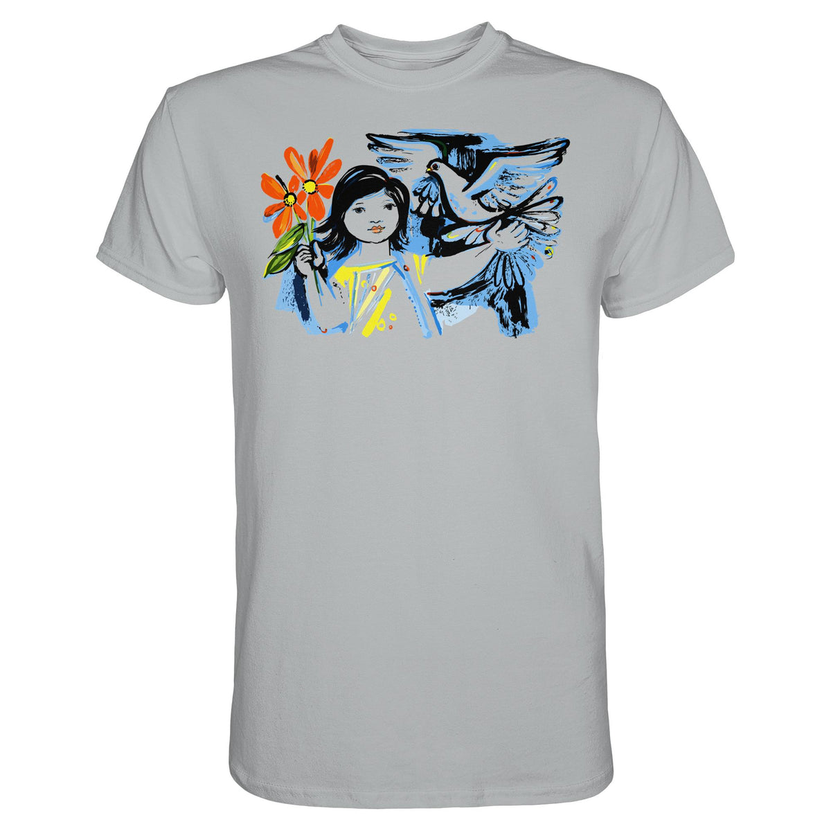 DDR Ostalgie Shirt Unisex • WALTER WOMACKA - MÄDCHEN MIT FRIEDENSTAUBE (1963)