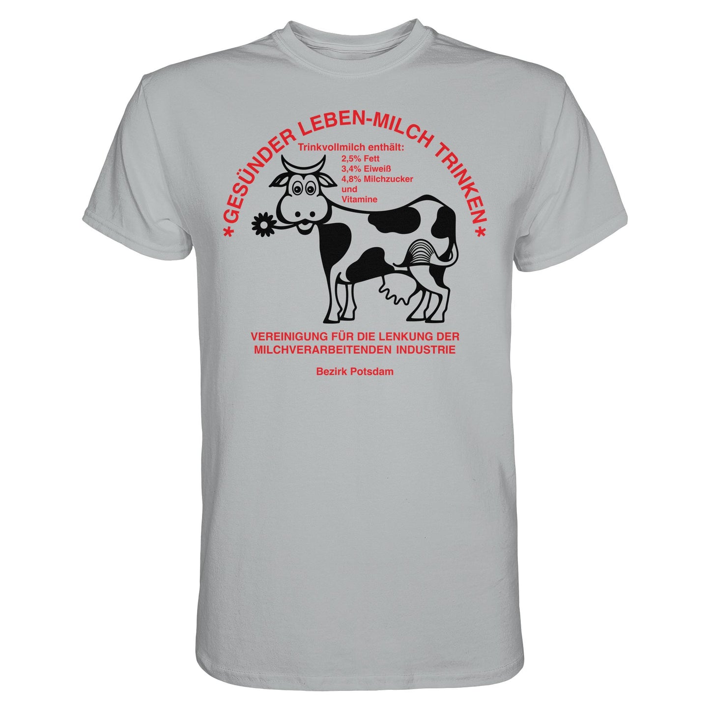 DDR Ostalgie Shirt Unisex • GESÜNDER LEBEN - MILCH TRINKEN, POTSDAM