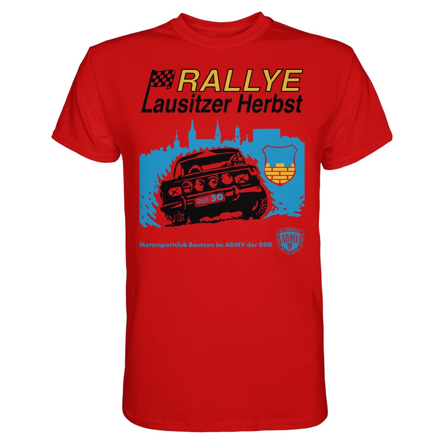 PREMIUM SHIRT UNISEX • RALLYE LAUSITZER HERBST, MOTORSPORTCLUB BAUTZEN