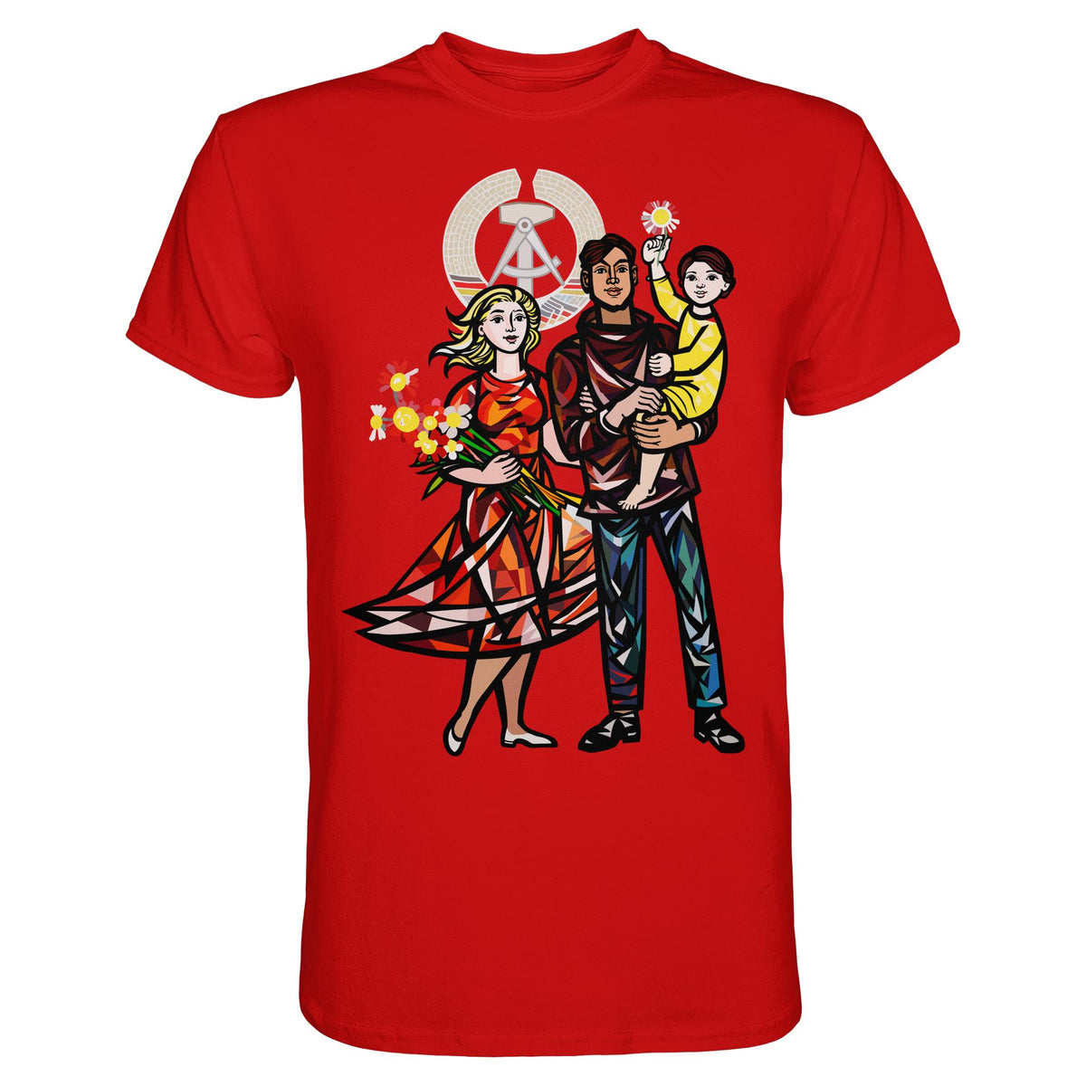 DDR Ostalgie Shirt Unisex • WALTER WOMACKA - UNSERE FAMILIE (STAATSRATSGEBÄUDE, Aus der Geschichte der Deutschen Arbeiterbewegung, 1964)