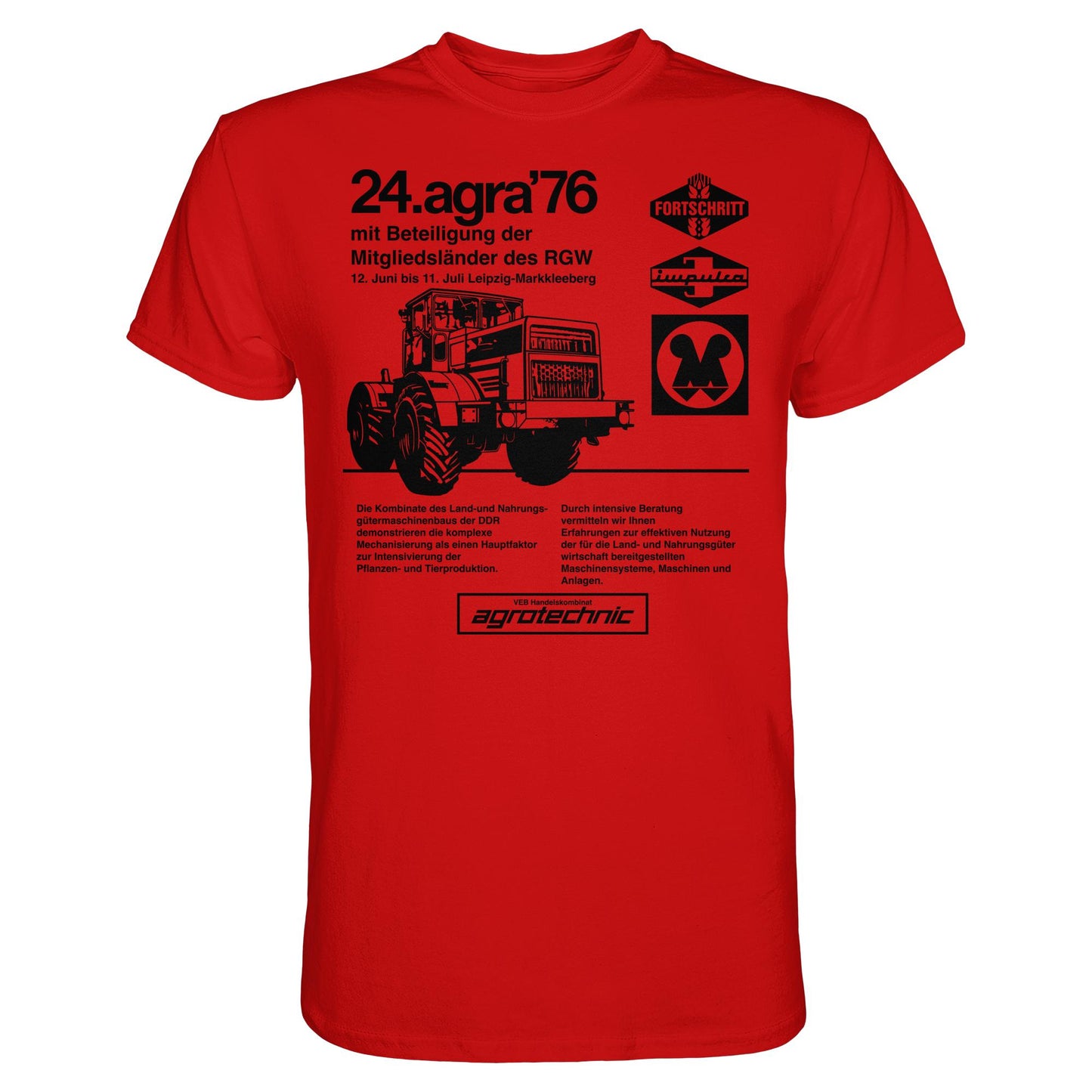 DDR Ostalgie Shirt Unisex • AGRA 1976, LEIPZIG-MARKKLEEBERG