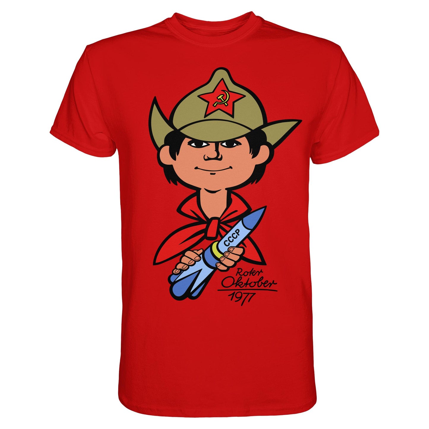 DDR Ostalgie Shirt Unisex • ROTER OKTOBER 1917 (ORIGINAL NICKI-MOTIV)