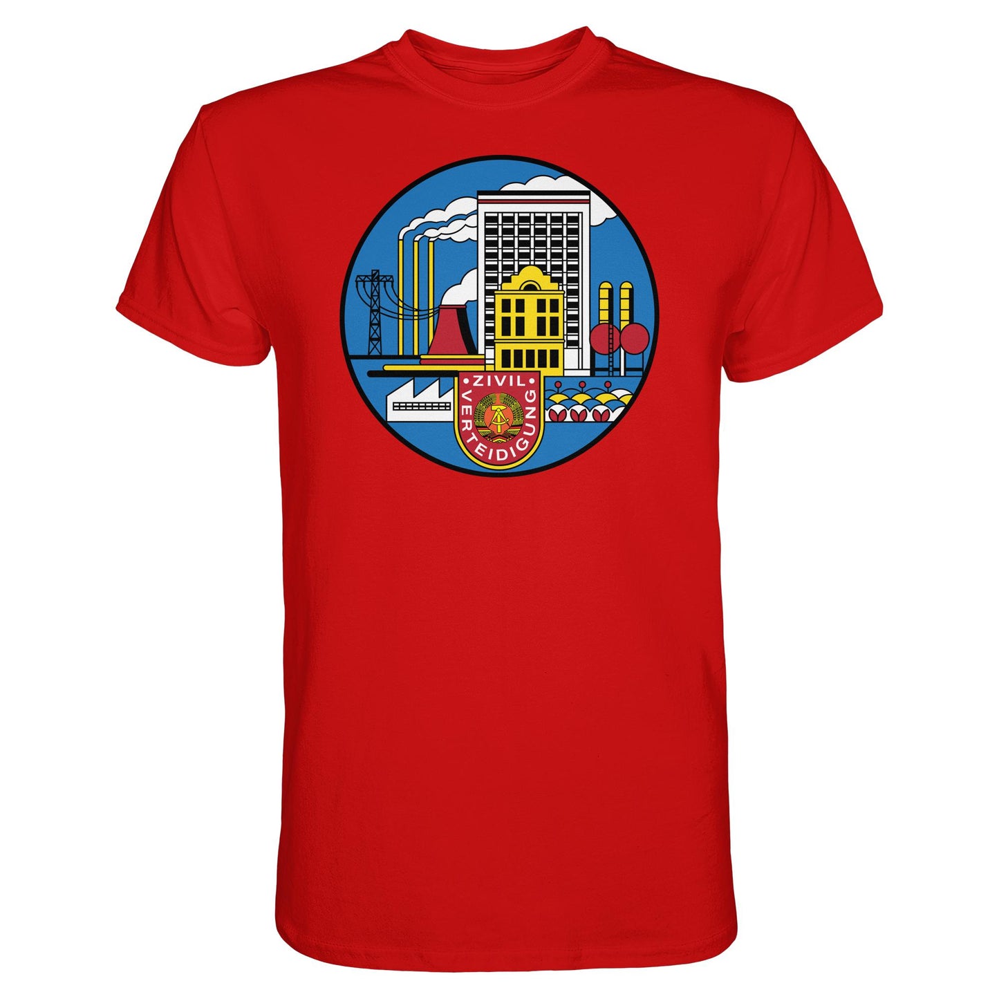 DDR Ostalgie Shirt Unisex • DDR ZIVILVERTEIDIGUNG (ORIGINAL GLAS-DESIGN)