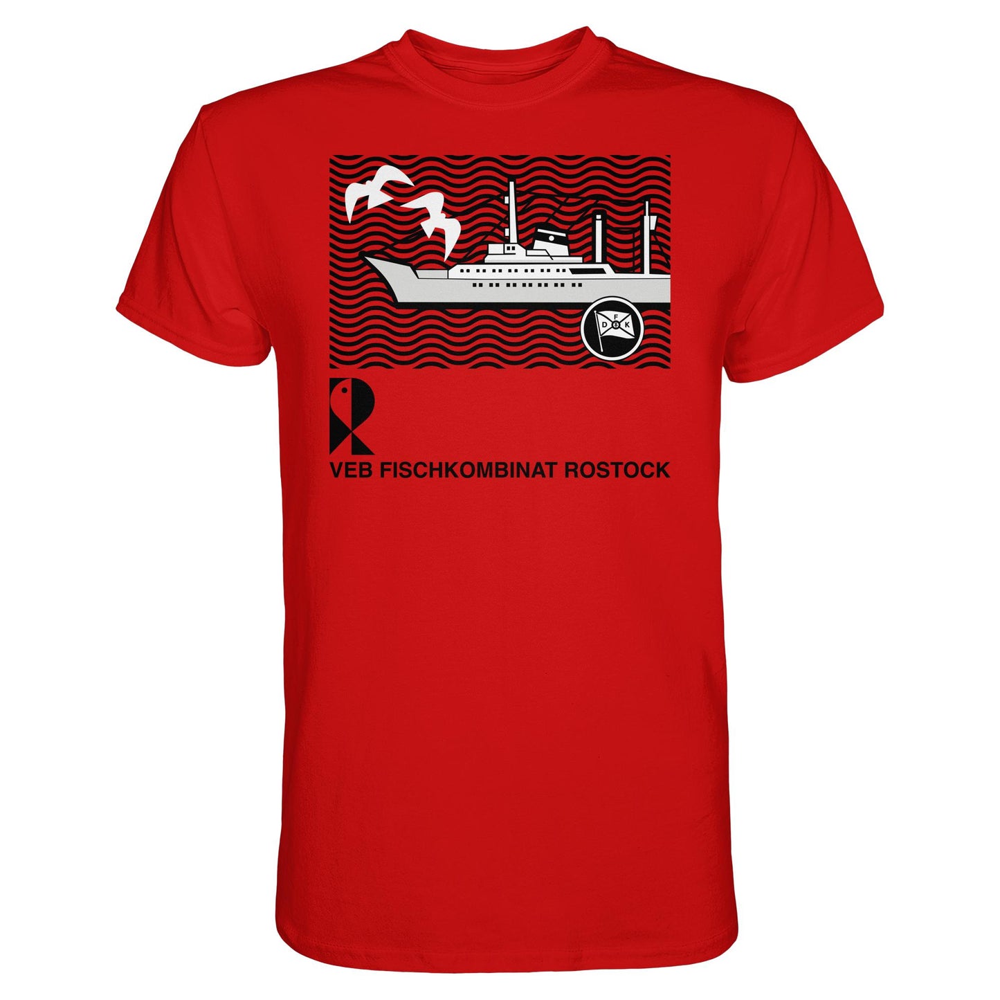 DDR Ostalgie Shirt Unisex • VEB FISCHKOMBINAT ROSTOCK
